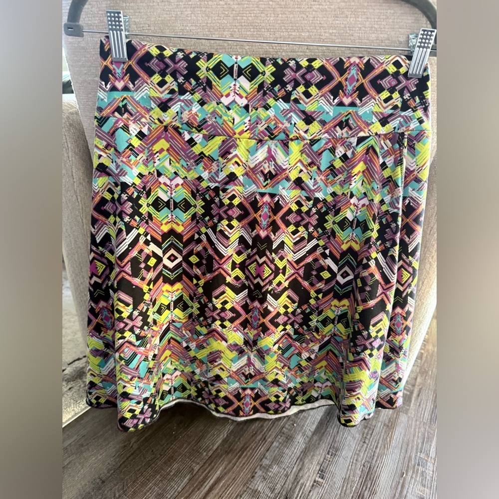 NWOT Soybu Colorful Geometric A-Line Skirt